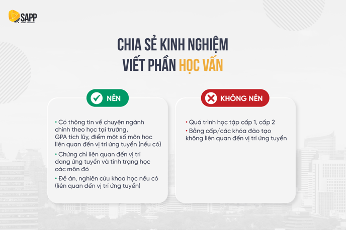 Cách viết CV 99% thành công (4)