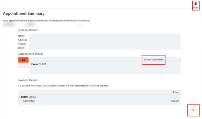 How to cancel a certification exam appointment with Prometric (2)