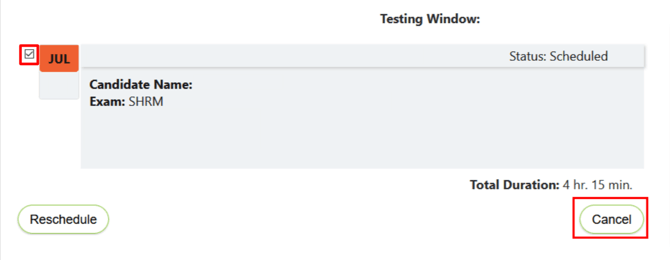How to cancel a certification exam appointment with Prometric