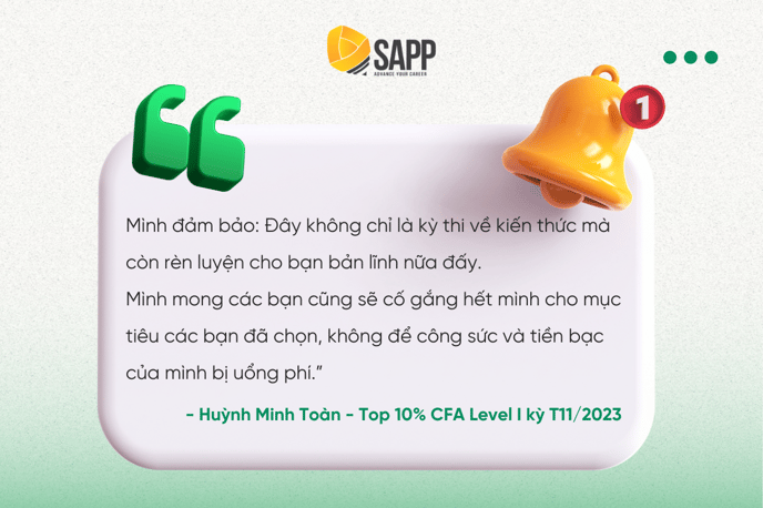Tips ôn thi CFA Level 1 từ Top 10% - Học viên thành công SAPP (3)