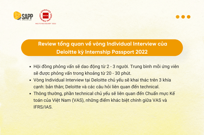 Review vòng phỏng vấn cá nhân tại Deloitte kỳ Internship 2022 (3)